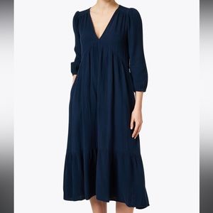 Xirena Ella Navy Cotton Midi Dress Size XS